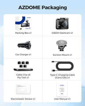 AZDOME GS63H 24H parking mode for continuous vehicle monitoring