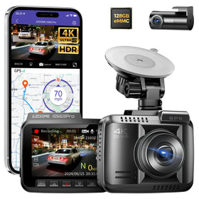 AZDOME GS63Pro front camera showing crisp 4K lens and mounting benefit