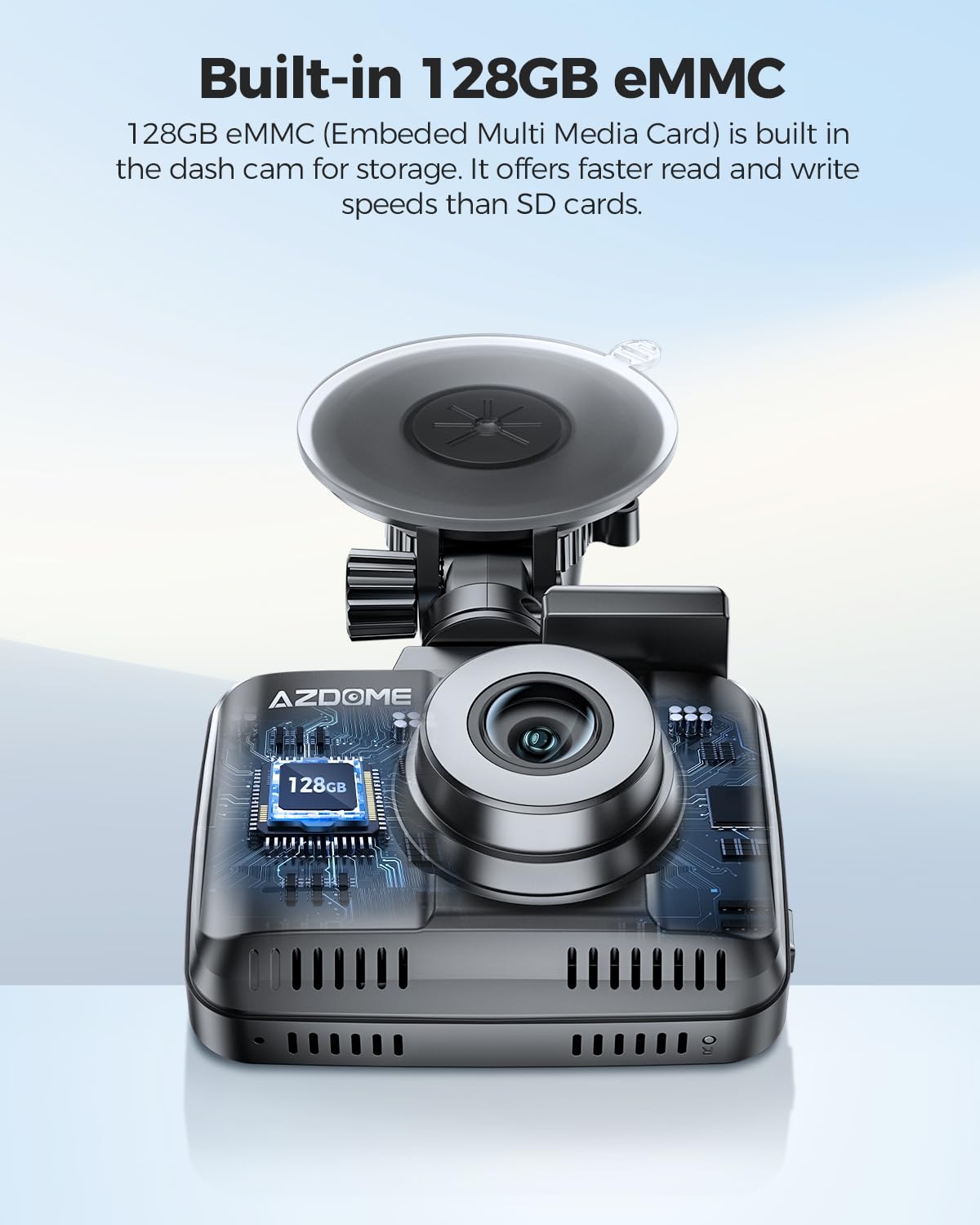 AZDOME GS63Pro night vision close-up showing full-color nighttime clarity