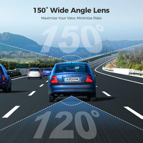 AZDOME M01 capturing nighttime road scene showing improved low-light clarity benefit