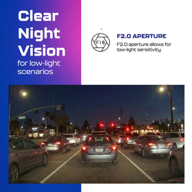 AZDOME M200 parking monitor with night vision keeps scenes clear at night
