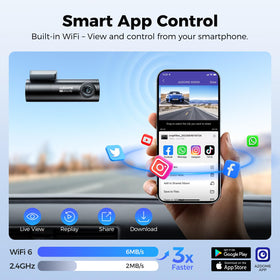 AZDOME M300S front 170-degree wide view reduces blind spots