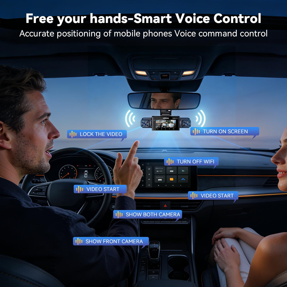 AZDOME M350 easy installation with adjustable bracket for most cars