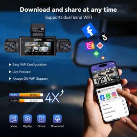 AZDOME M350 Wi-Fi setup enables easy video download and management