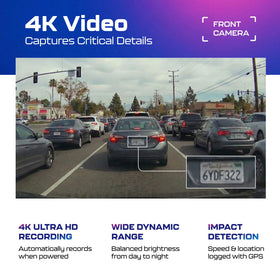 AZDOME M550 Pro 24H parking mode protects footage when parked