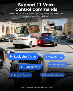 AZDOME M550 Pro voice control commands for hands-free operation