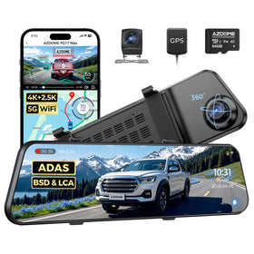 AZDOME PG17 Max front 4K view captures detailed road scenes for better evidence