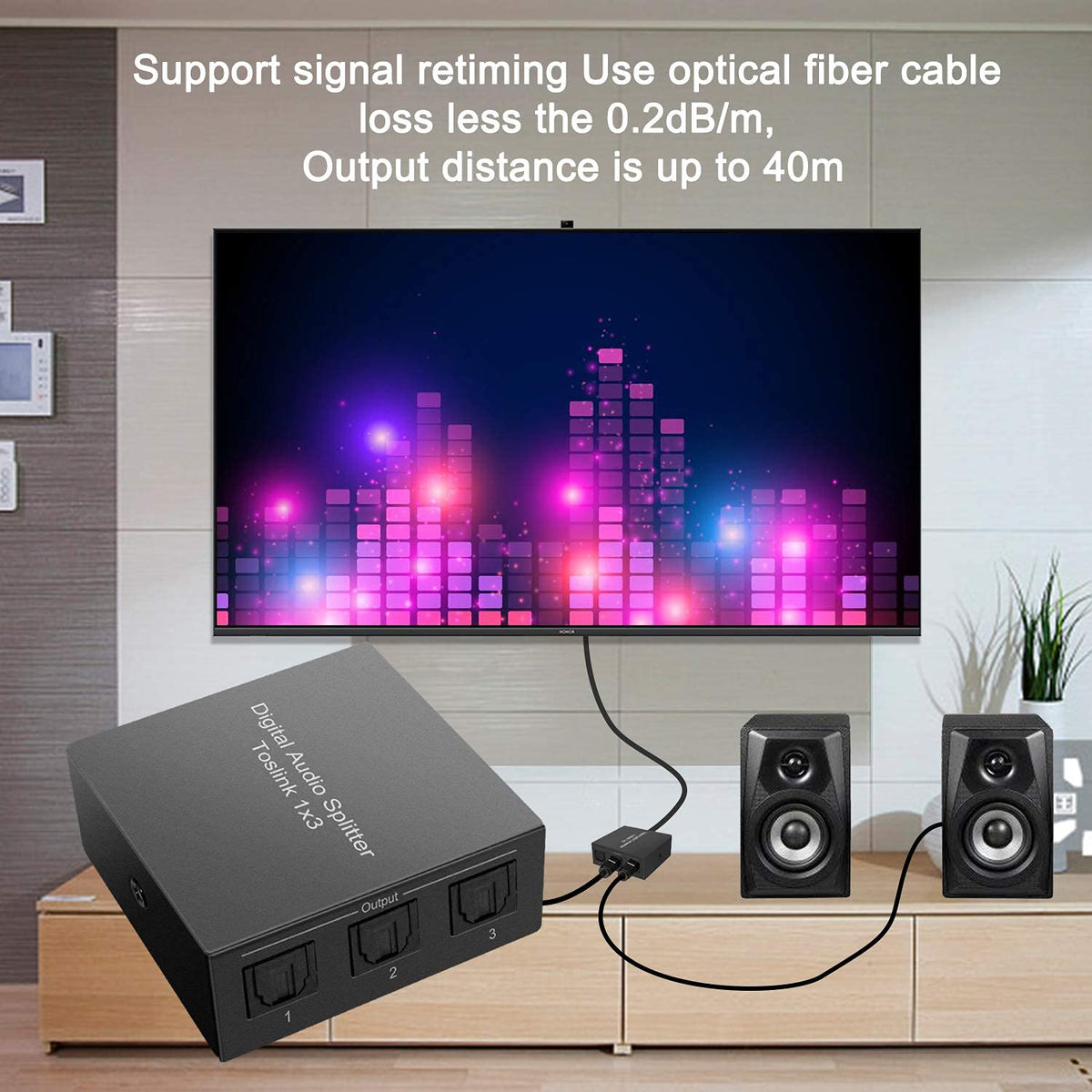 Azduou back-panel ports simplify cable routing and setup