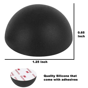 AZEAM adhesive isolation pads applied to a speaker for non-slip support and resonance control