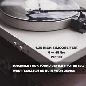AZEAM turntable isolation pads installation enhances mid-high to high frequency clarity