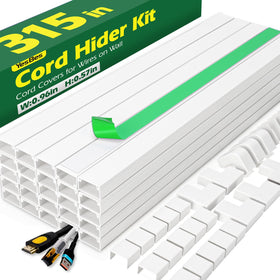 AZEN cord hider kit 315in wall cable cover for neat wiring concealment