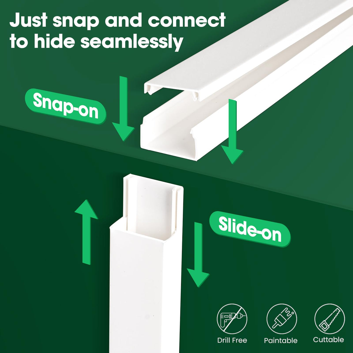 AZEN cord hider kit flame retardant materials for added safety