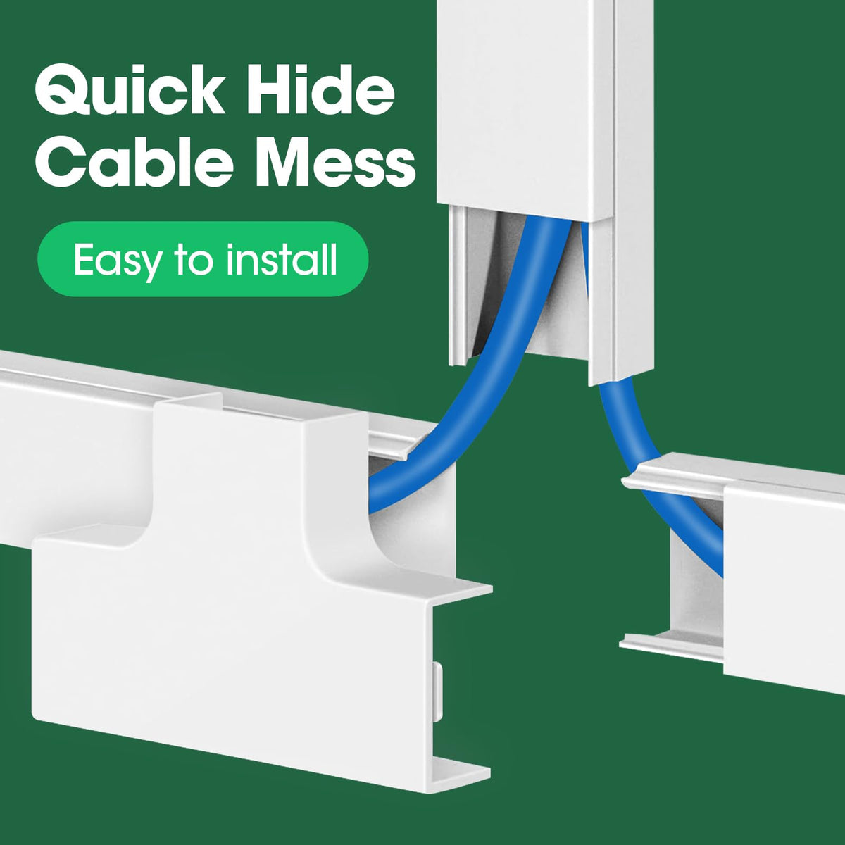 AZEN cord hider kit keeps cords safe for kids and pets