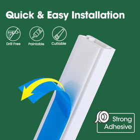 AZEN cord hider kit paintable cable cover blends with wall color