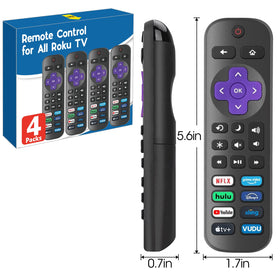 AZEN Roku TV remote durable material emphasizing rugged construction