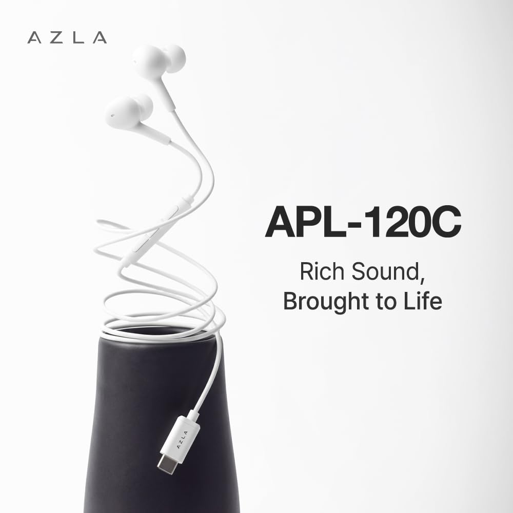 AZLA APL-120C earbuds with mic enable hands-free calls on the go.