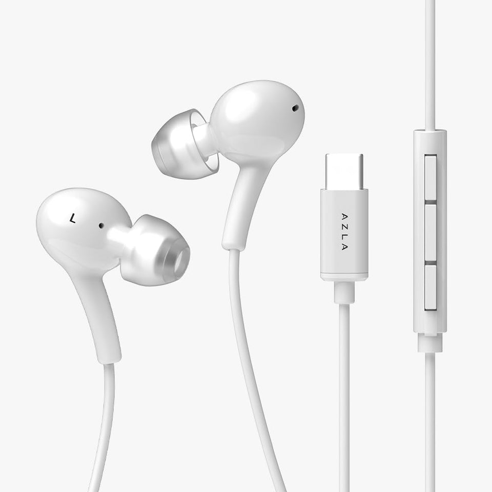 AZLA APL-120C USB-C earbuds unboxed, ready for daily use.