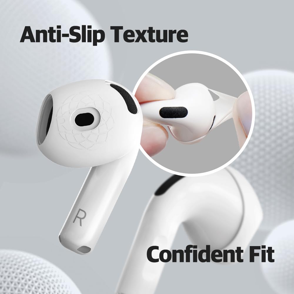 AZLA AirPods 4 inside charging case with covers showing case compatibility benefit