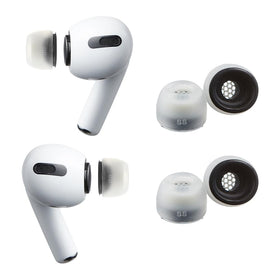 AZLA MAX AirPods Pro ear-tip close-up highlighting comfortable silicone fit.