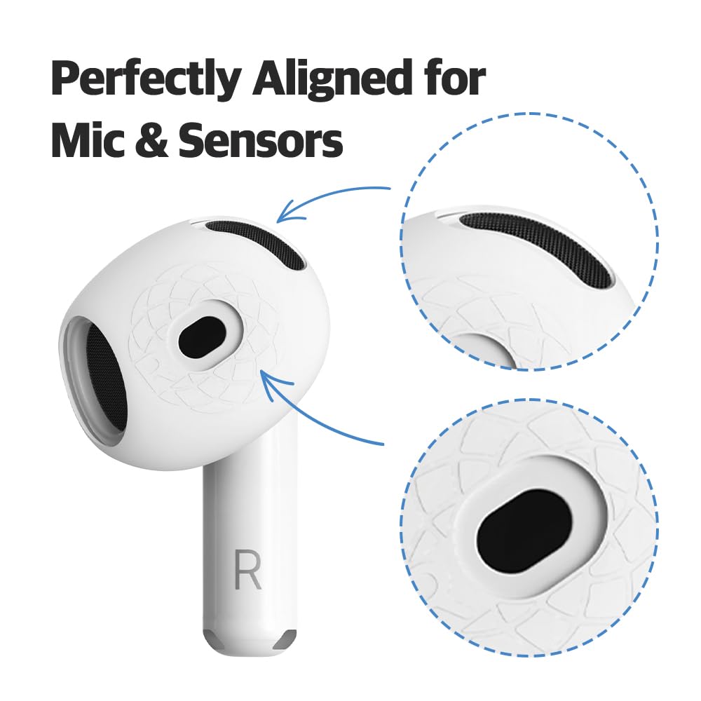 AZLA cover on AirPod in ear demonstrating secure hold during movement