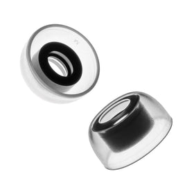 Anti-slip silicone material on AZLA SednaEarfit Crystal tips for Bose Earbuds.