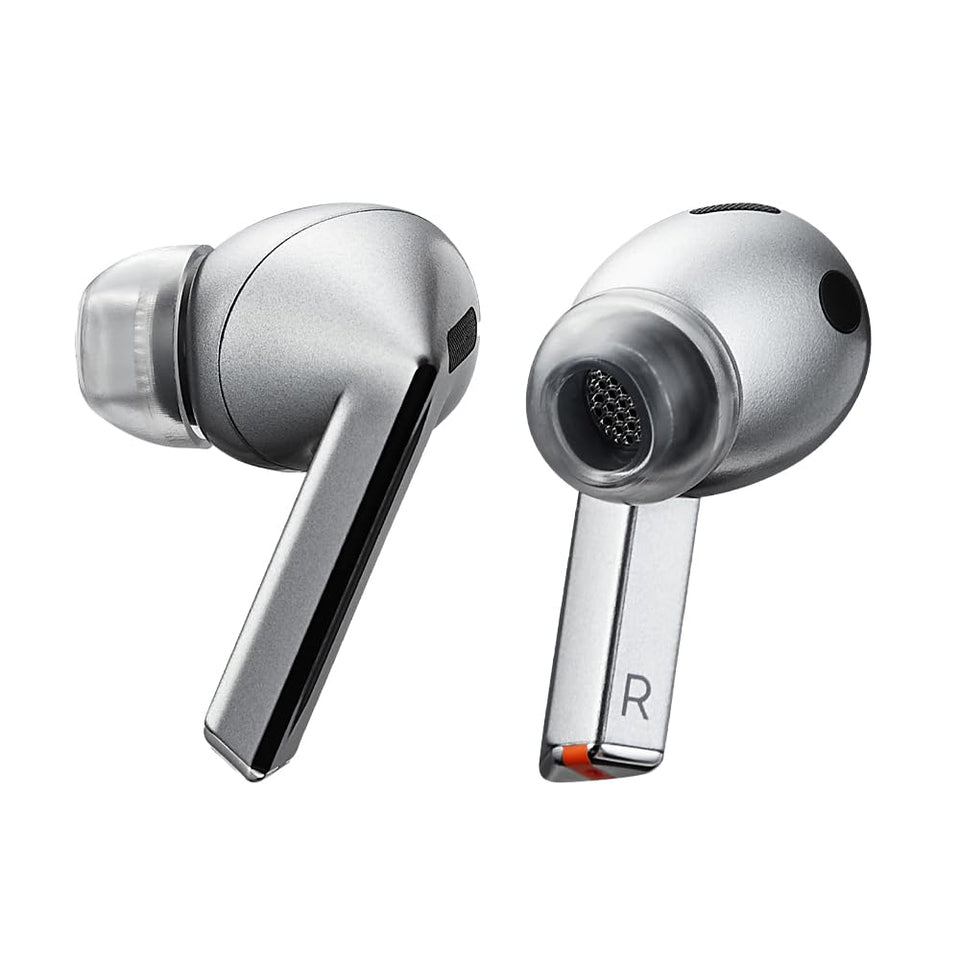 AZLA SednaEarfit Crystal close-up showing secure silicone tips for Galaxy Buds 3 Pro