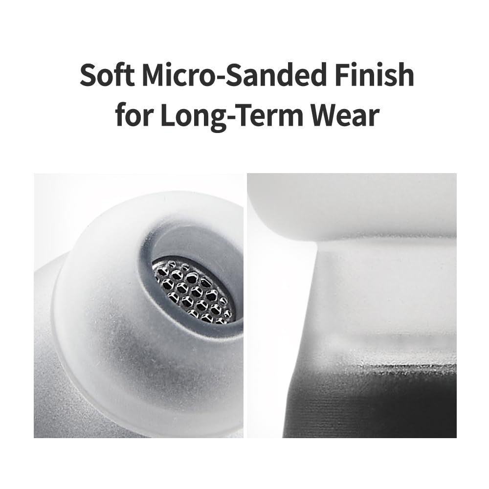 AZLA SednaEarfit Max 12-hole filter keeps audio clarity while blocking debris.