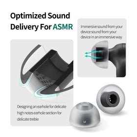AZLA SednaEarfit MAX ASMR hexagonal dust-filter guards ears.