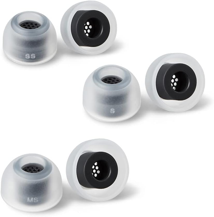 AZLA SednaEarfit Max for Galaxy Buds 2 Pro Phantom Black close-up showing secure, comfortable fit.