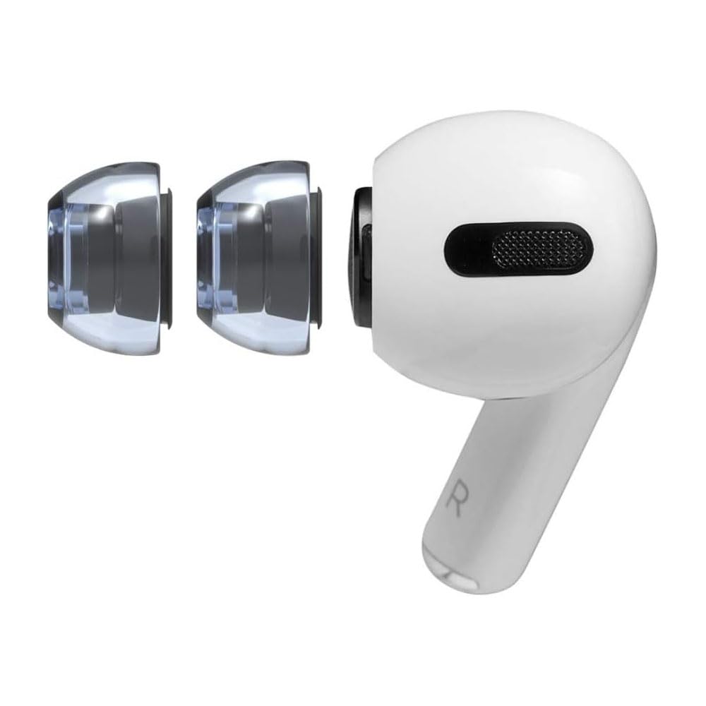 AZLA XELASTEC ear tip close-up showing premium silicone for AirPods Pro comfort.