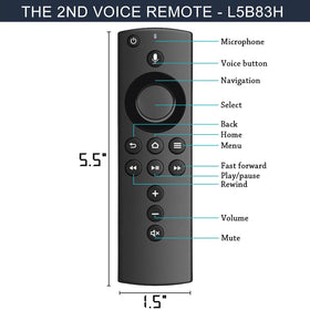 AZMKIMI LY73PR remote voice button for hands-free control when supported.