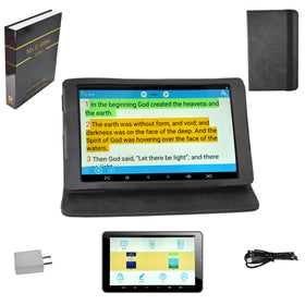 Azpen award-winning audiobook speaker electronic bible 8-inch display for immersive listening and reading