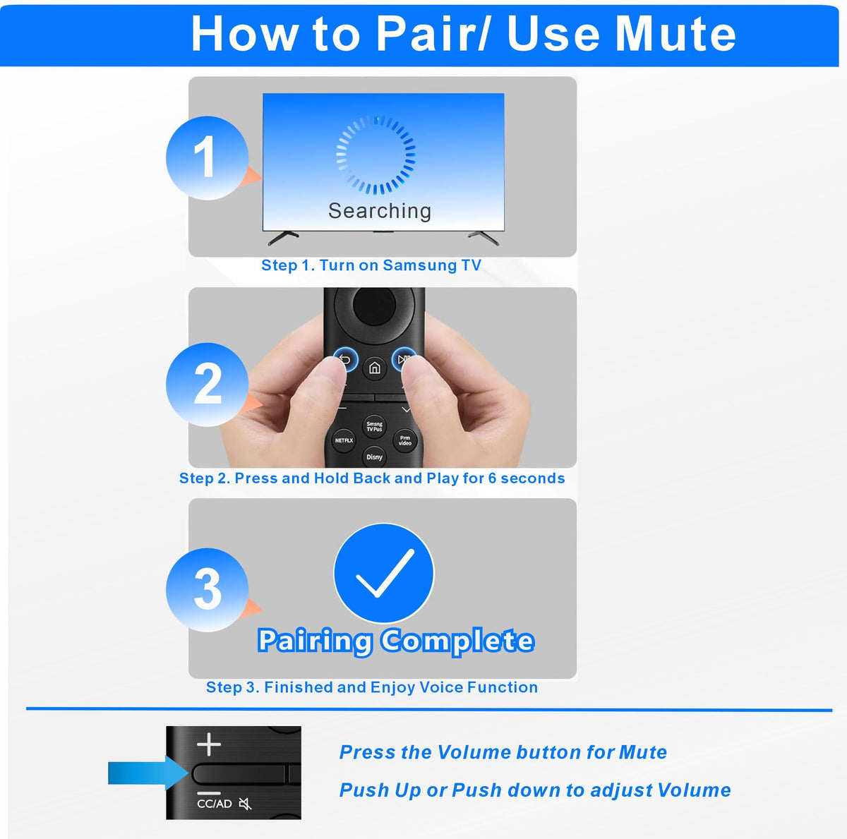 B BraiNice remote paired with Samsung TV for wireless convenience