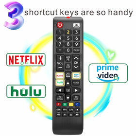 B BraiNice remote in use on a living room sofa offering easy control of Samsung TV