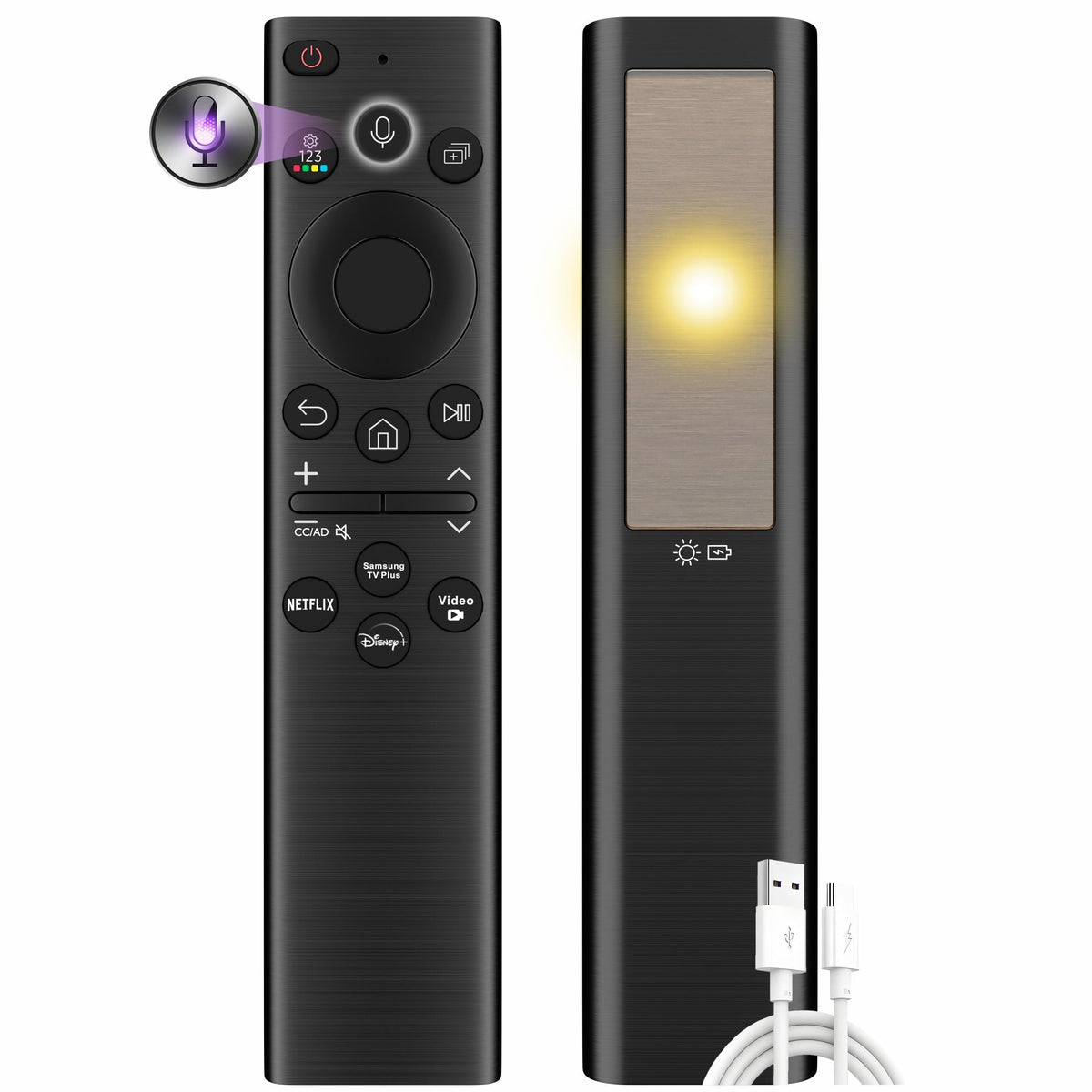 B BraiNice front view remote showing layout, improves TV control
