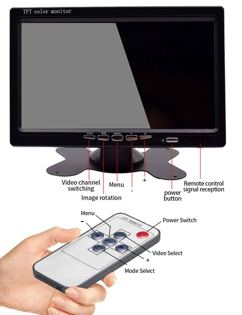 B-Qtech side profile with IR remote demonstrating easy control