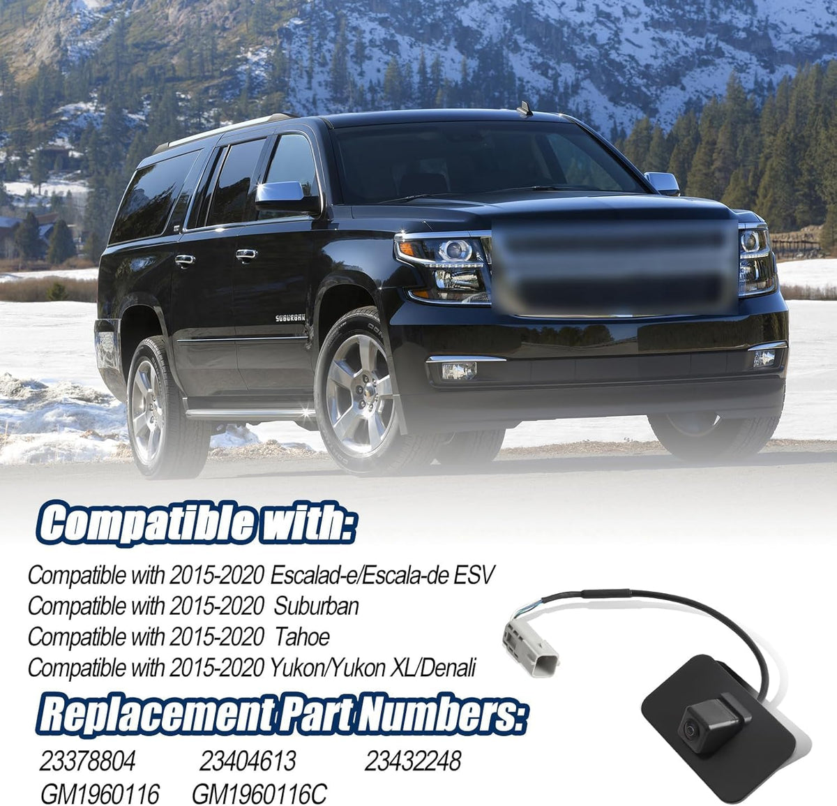 B.ZSSY plug-and-play installation rear camera with simple bumper or license plate mounting