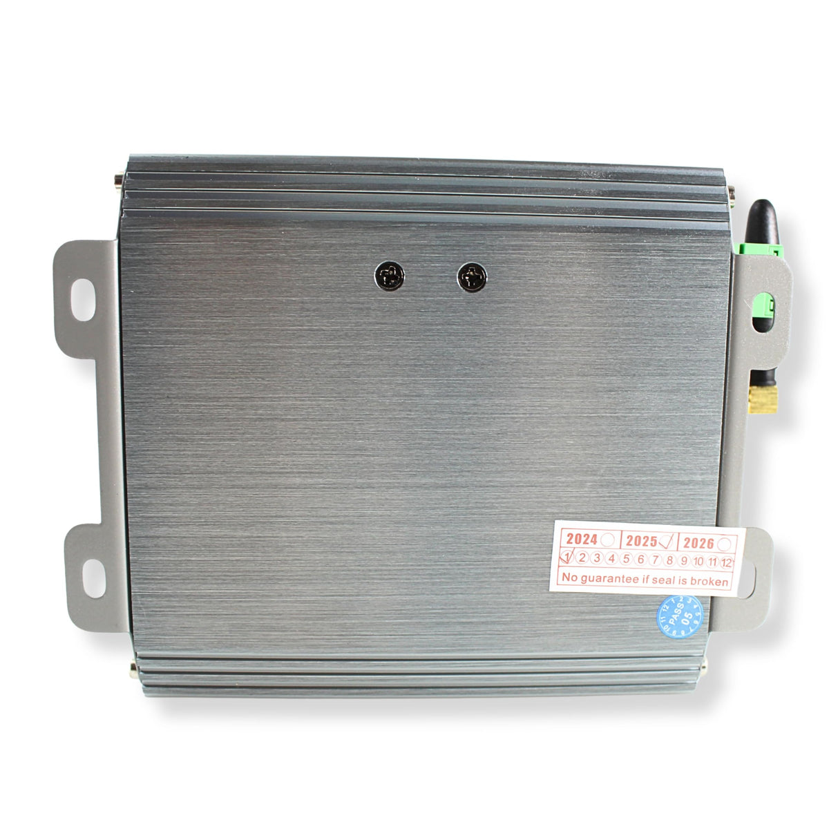 B2 Audio 4v compact DSP with dimensions 4.5 by 5.75 by 1.5 inches.