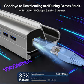 B3 BIGTHREE 100W Power Delivery ensures Steam Deck can charge while playing.