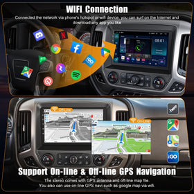 B4U 10.2 inch QLED CarPlay screen Android Auto compatibility on the go