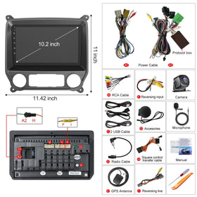 B4U 10.2 inch QLED carplay screen 170-degree backup camera view