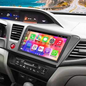 B4U 4G+64G car radio front view with 9-inch IPS touchscreen for easy in-dash navigation.