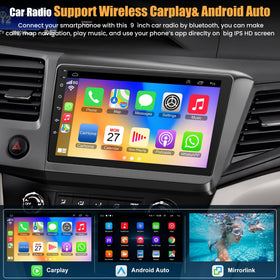 B4U 4G+64G car radio GPS navigation and WiFi status on screen for online maps.