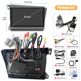 B4U 4G+64G car radio dash unit with waterproof rear camera connection for reliable parking.