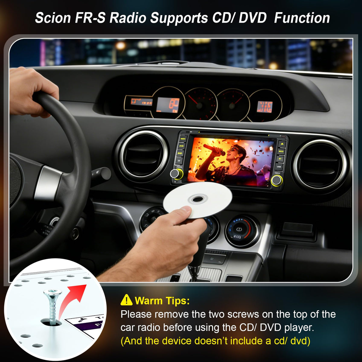 B4U head unit CarPlay and Android Auto screen integration