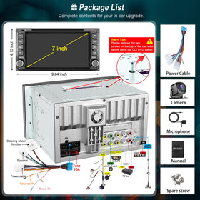 Installation kit included with B4U 7-inch head unit