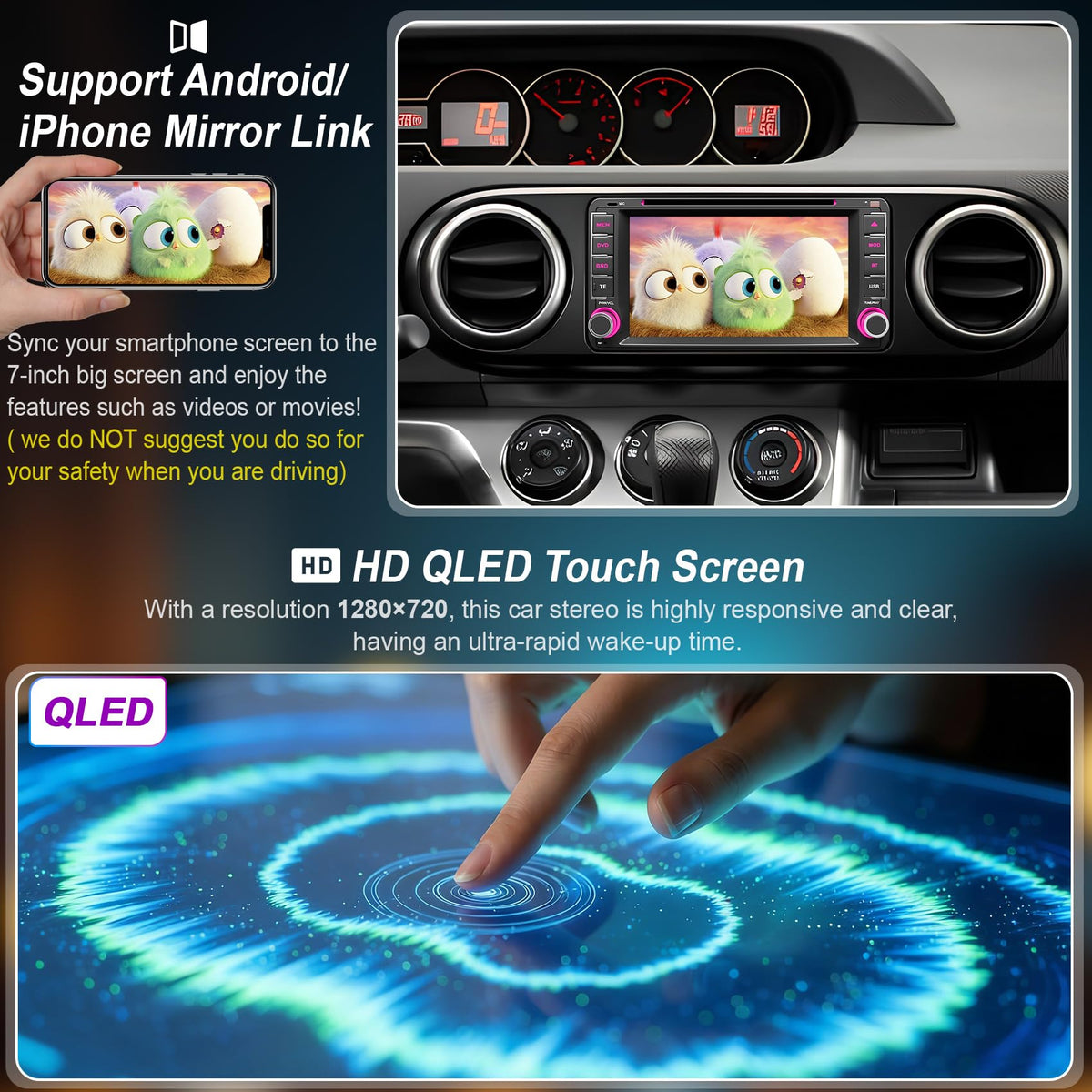 Rear view camera included with B4U 7-inch head unit