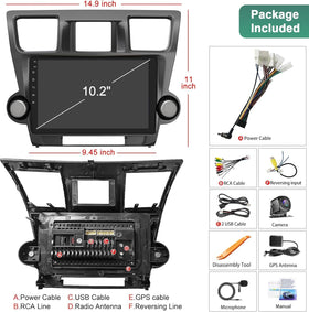 B4U Highlander split-screen and RCA output for rear-seat entertainment.