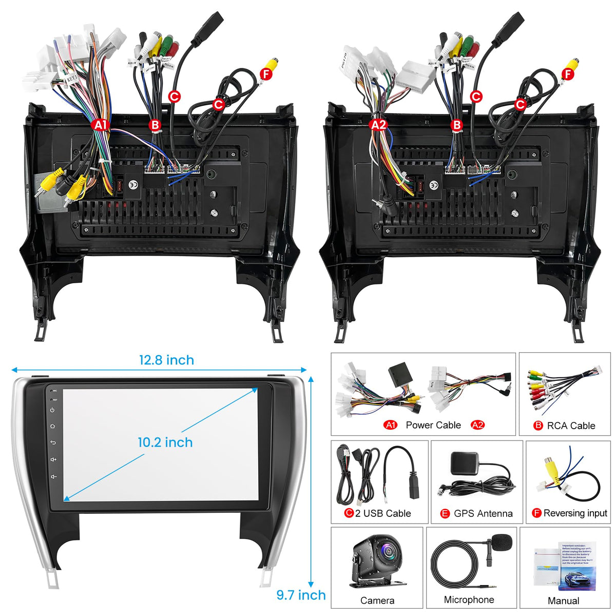 B4U RCA output and split-screen capability for backseat entertainment