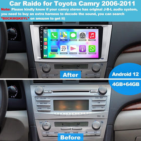 B4U wireless CarPlay and Android Auto for hands-free control on Camry screen.